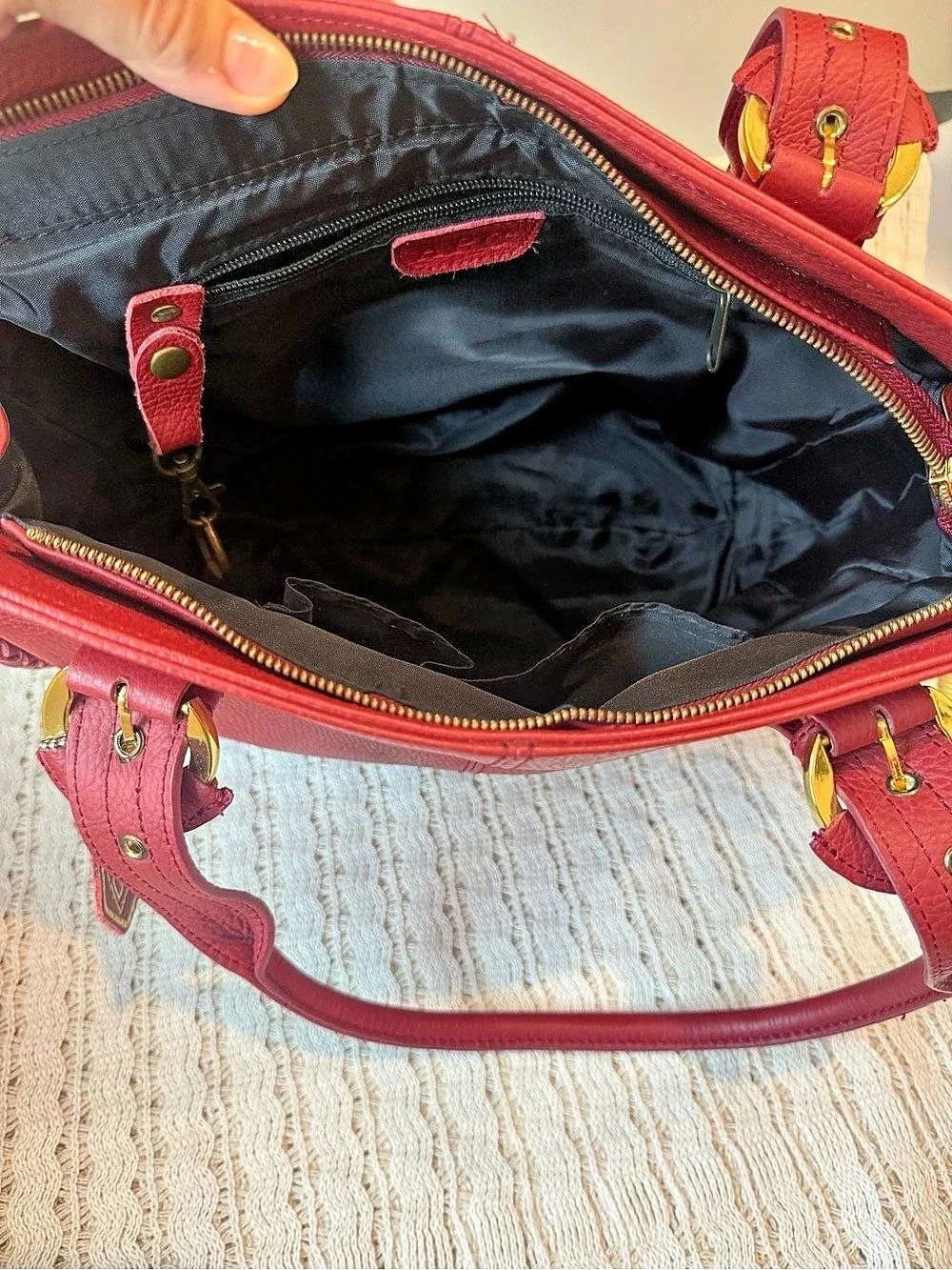 APC vintage 🍒 Red Leather Tote